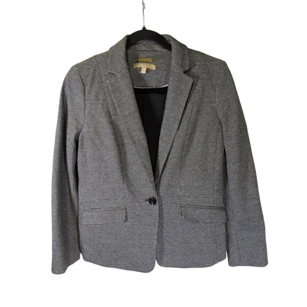Talbots Luxe Knit Houndstooth Blazer and Pull On Pants Set Women's 6P